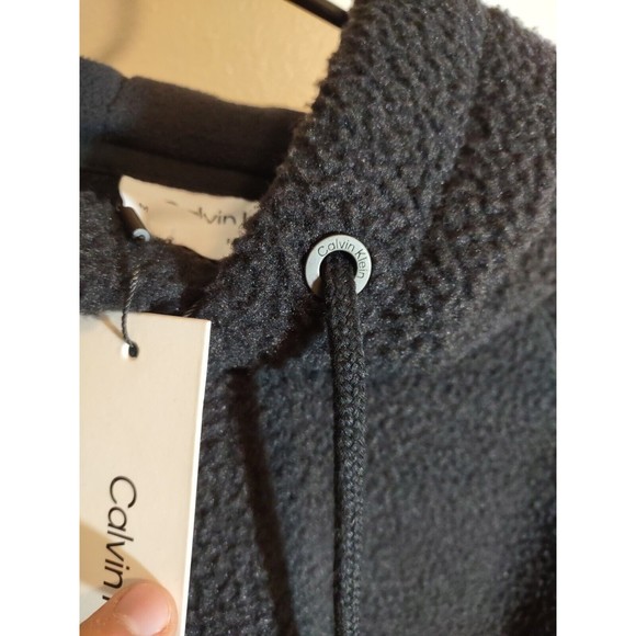 Calvin Klein Women's M Teddy Sweatshirt NWT Heavyweight Thick Designer Hooded - Picture 5 of 13